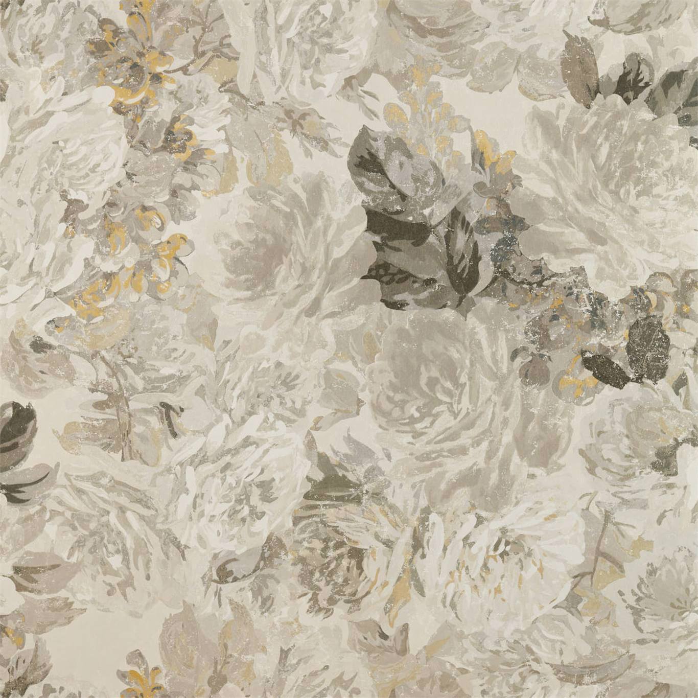 Rose Absolute Linen/Gold Wallpaper by ZOF
