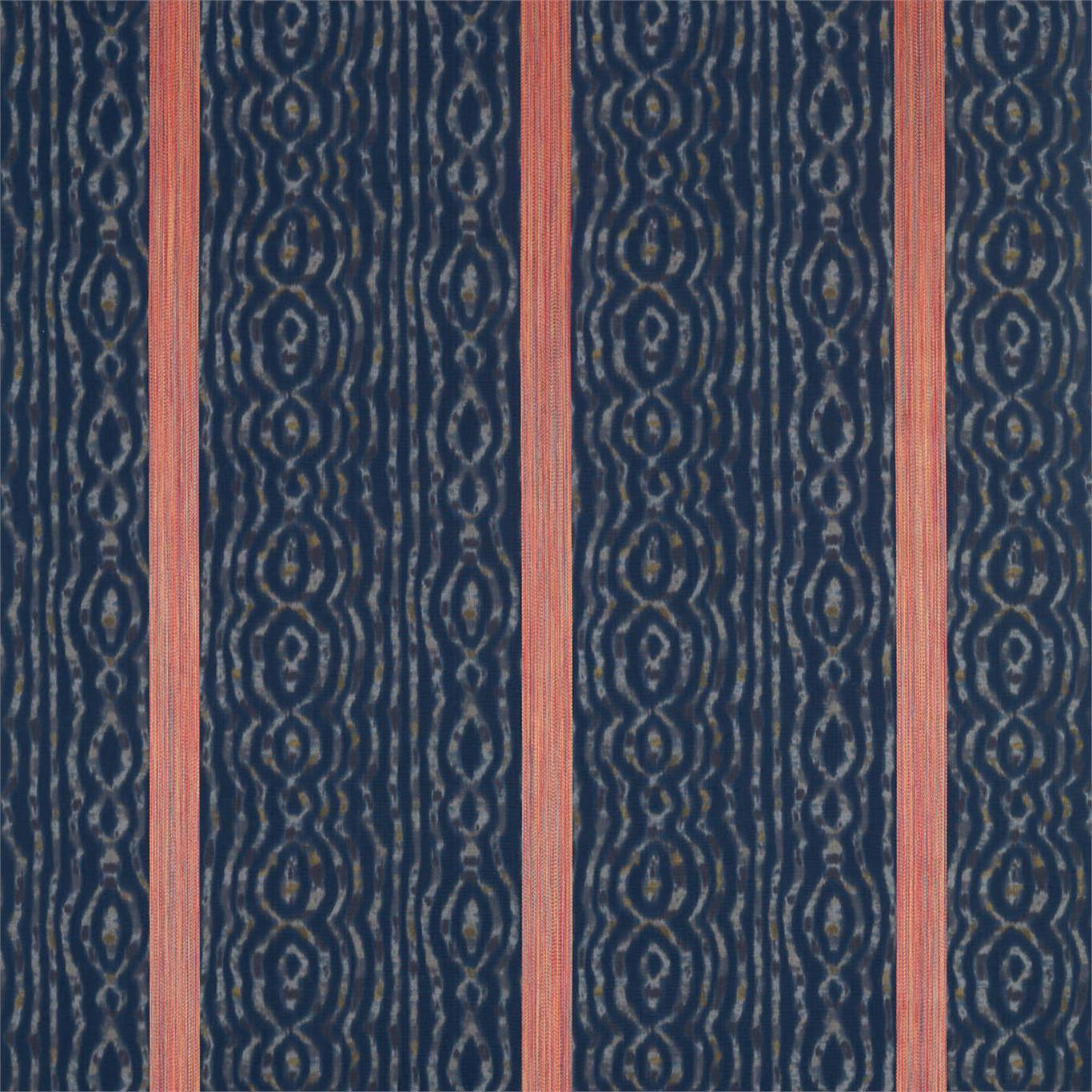 Lennox Stripe Indigo/Sunstone Fabric by ZOF