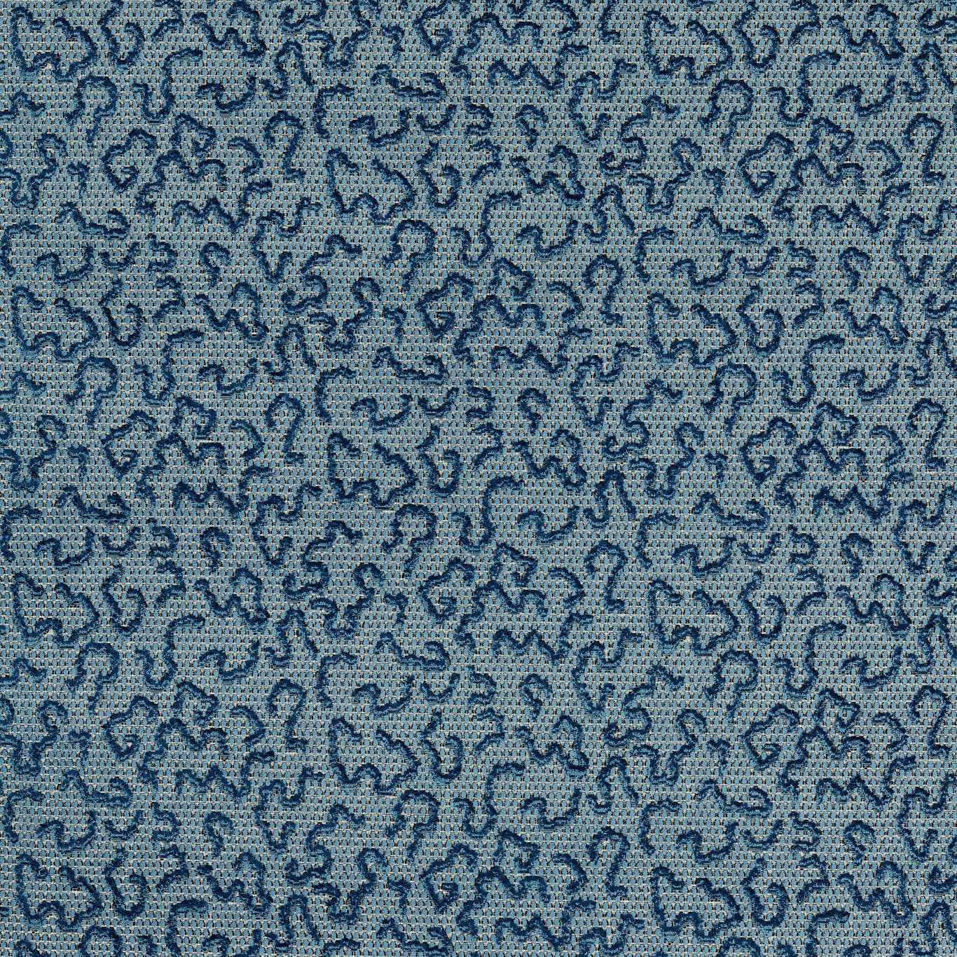 Domino Velvet Blue Stone Fabric by ZOF