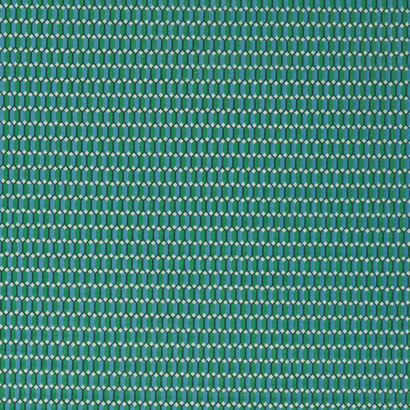 Domino Trellis Huntsmans Green Fabric by ZOF