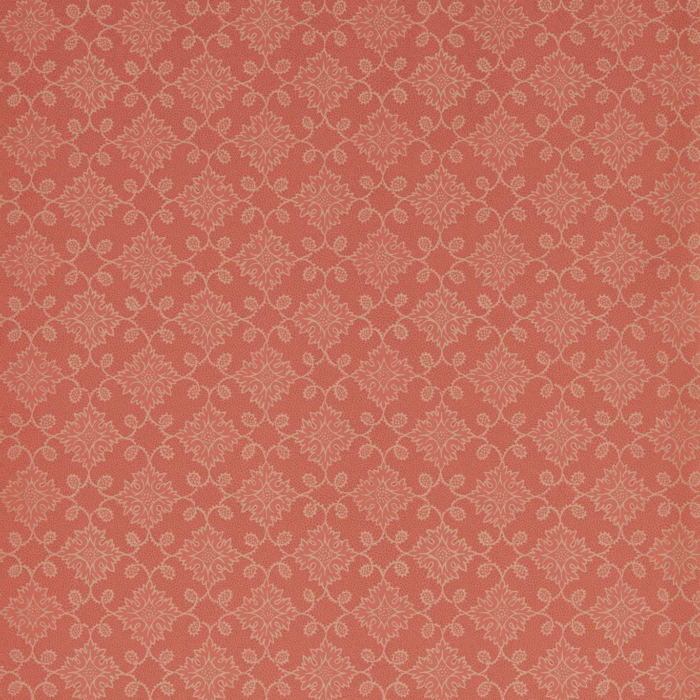 Floral Tracery Deep Salmon Wallpaper by ZOF