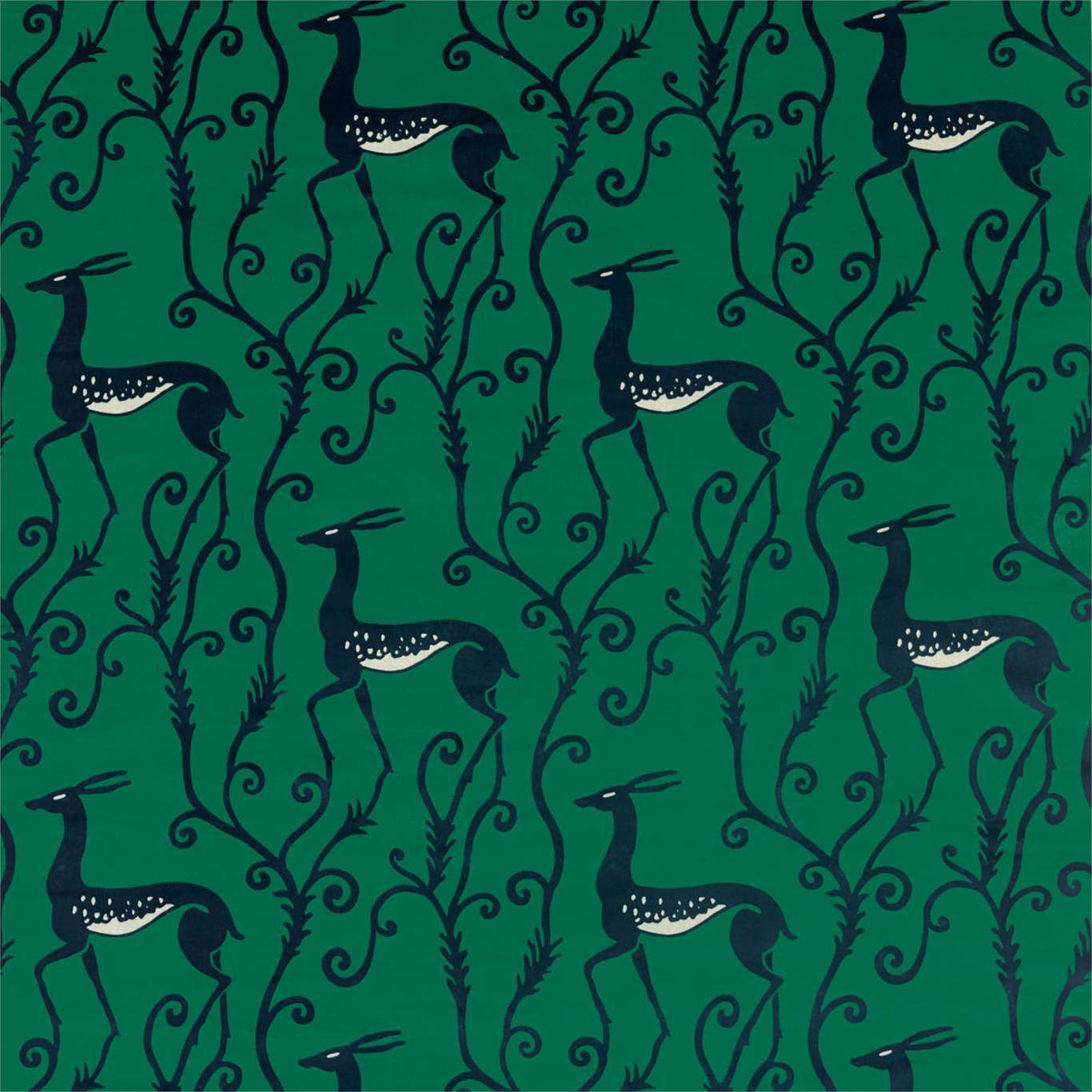 Deco Deer Velvet Deer Velvet Malachite Fabric by ZOF