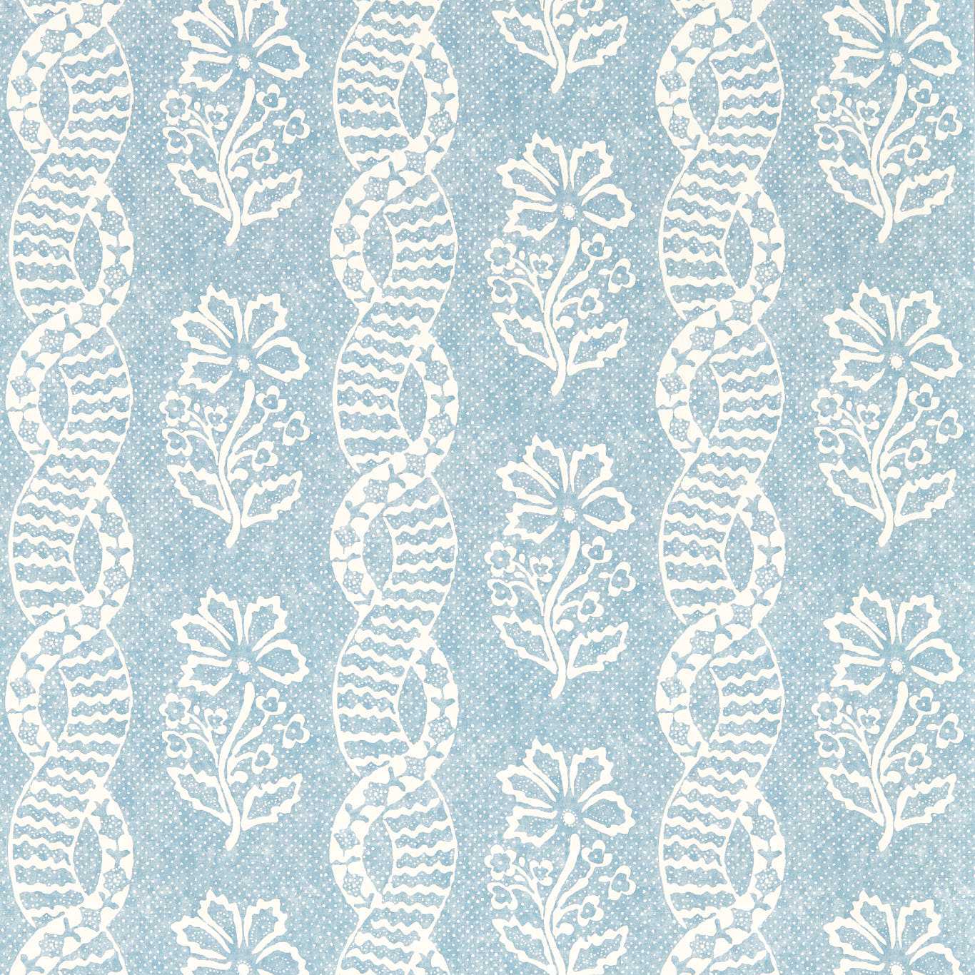 Dabu Stripe Wedgwood Blue Wallpaper by ZOF