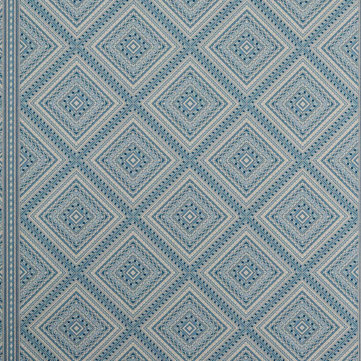 Marquetry Trellis Azure Wallpaper by ZOF