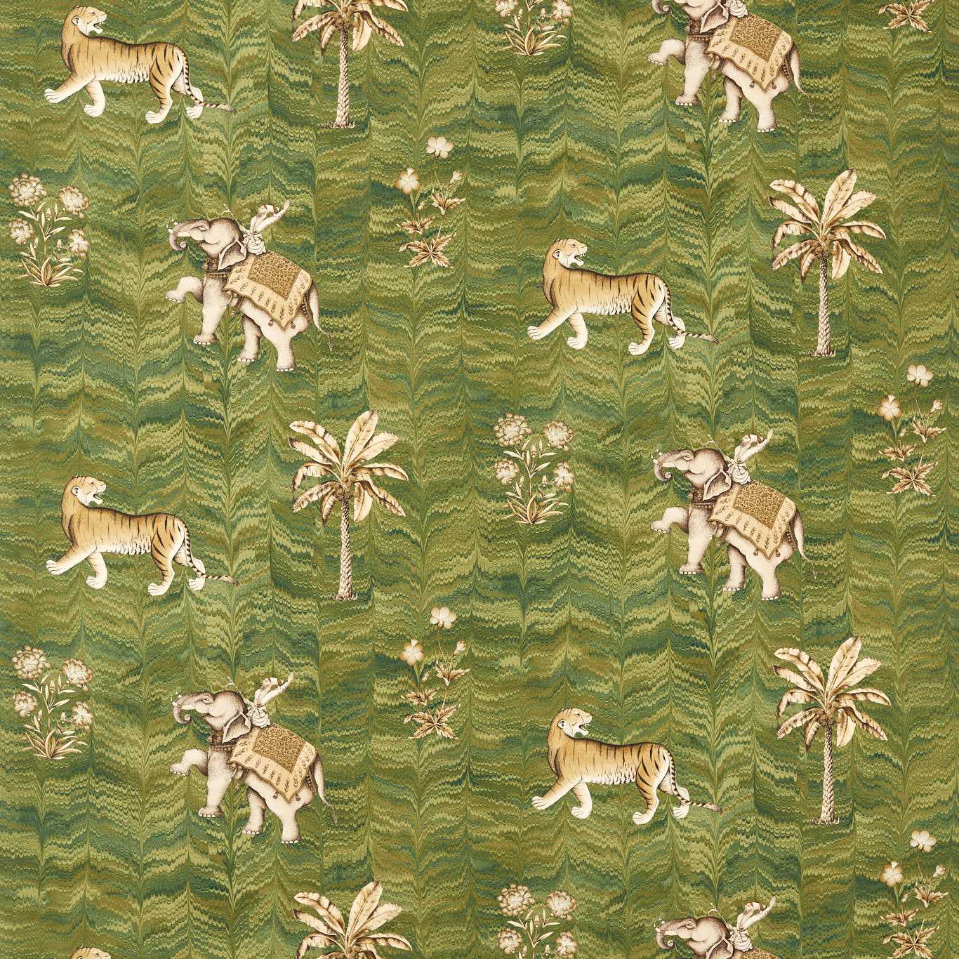 Jaipur Deep Moss Fabric by ZOF