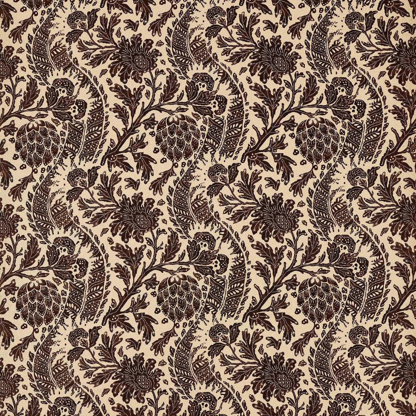 Cochin Vine Black Fabric by ZOF