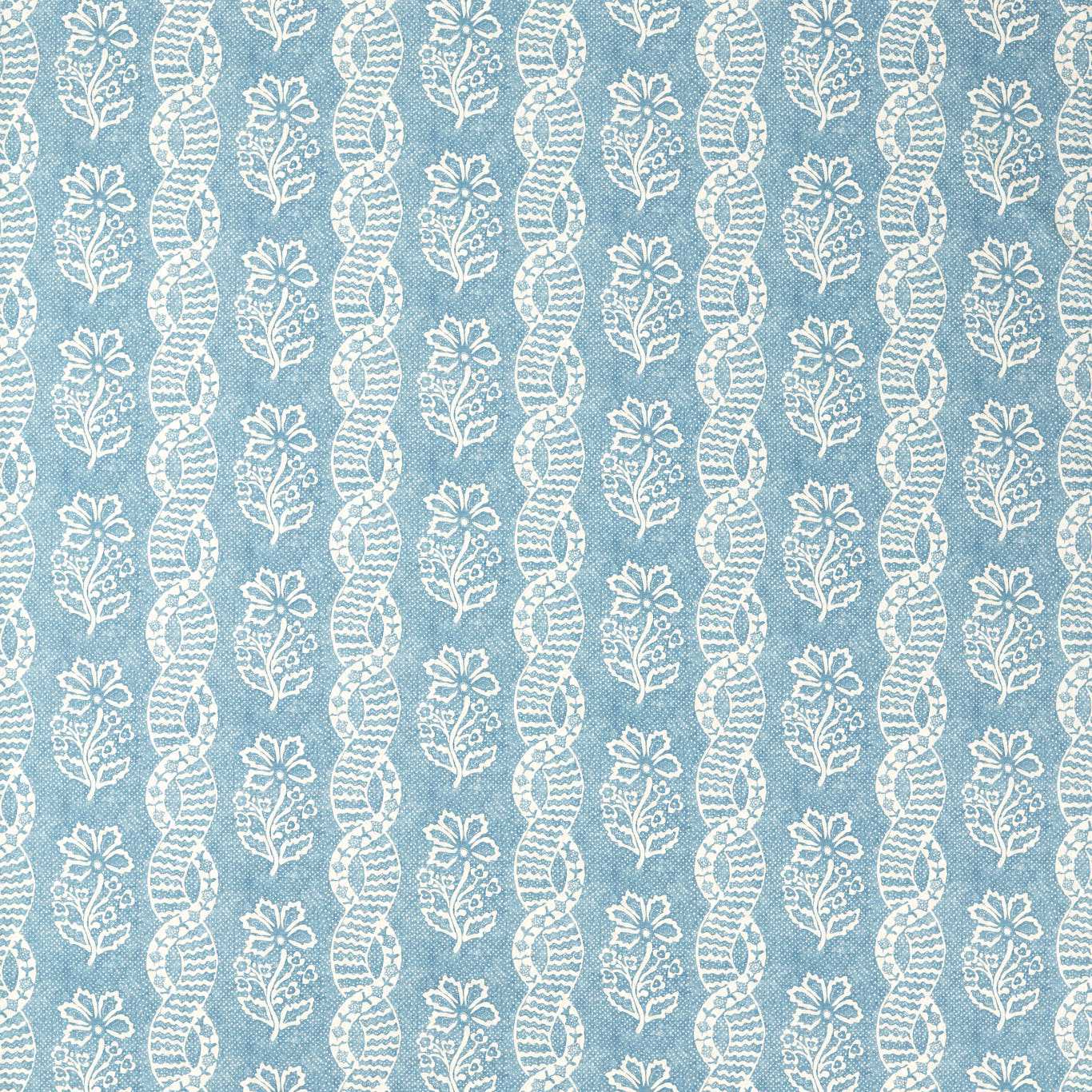 Dabu Stripe Wedgwood Blue Fabric by ZOF