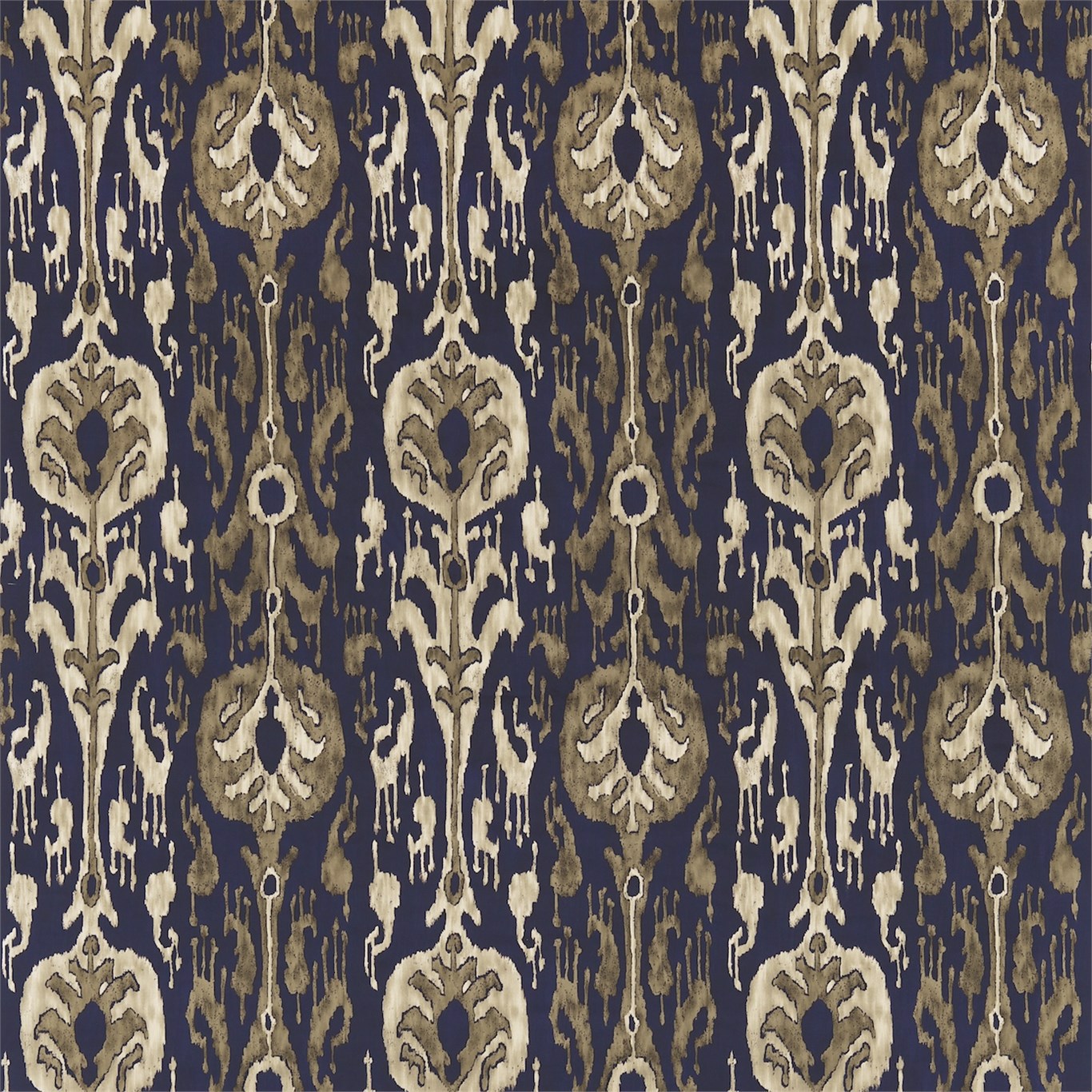 Kashgar Velvet Indigo/Linen Fabric by ZOF