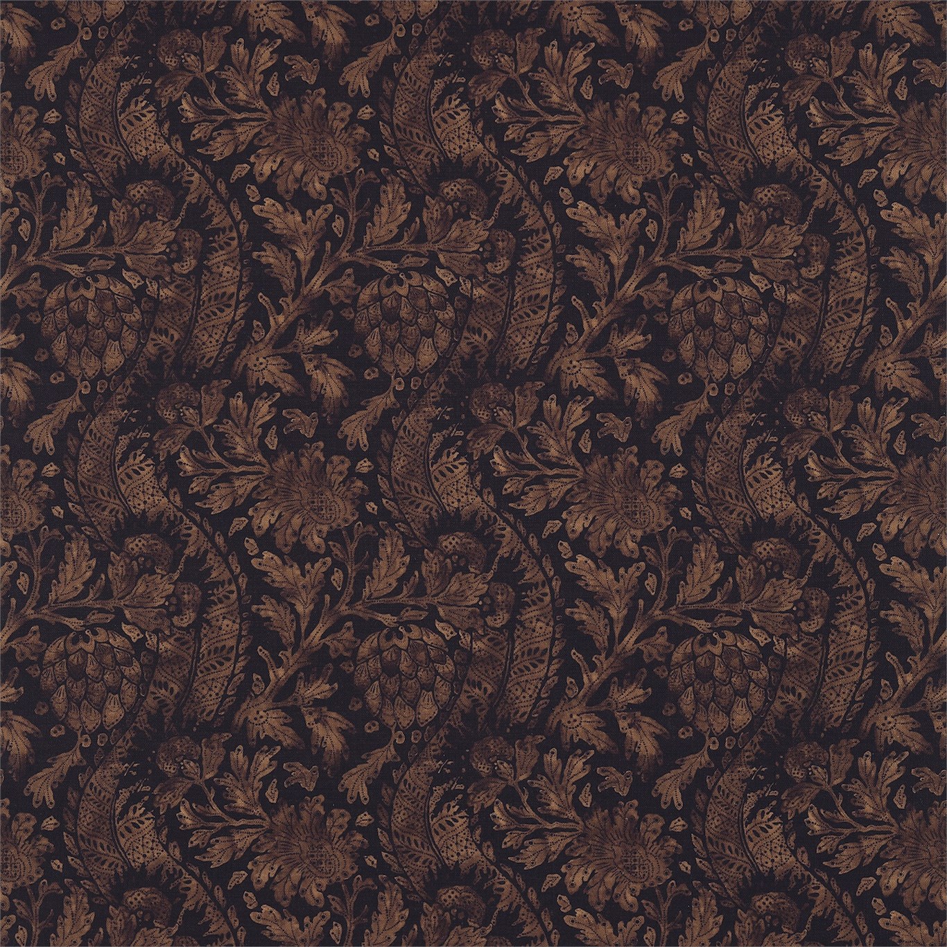 Cochin Charcoal/Rust Fabric by ZOF