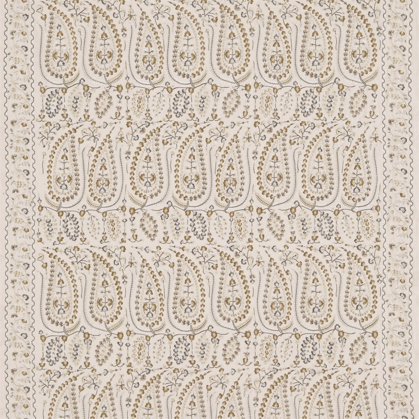 Jayshree Calico/Silver Fabric by ZOF