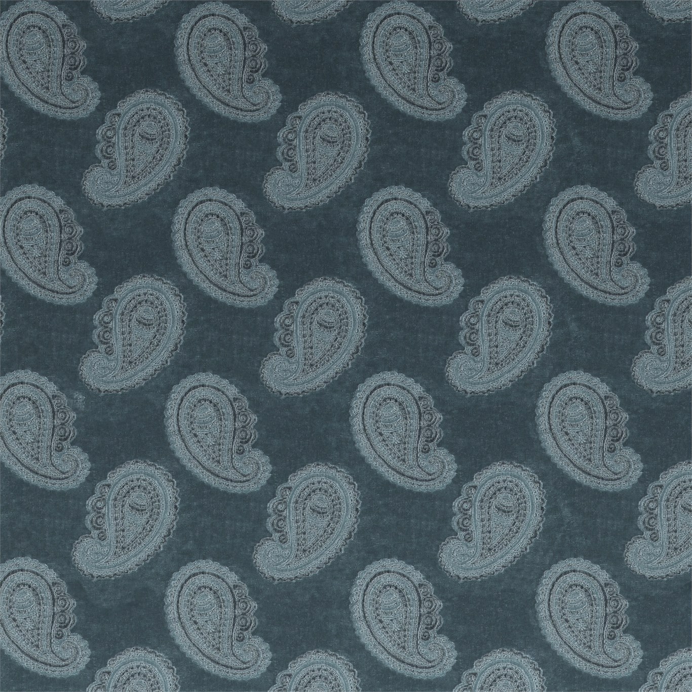 Orissa Velvet Azure Fabric by ZOF