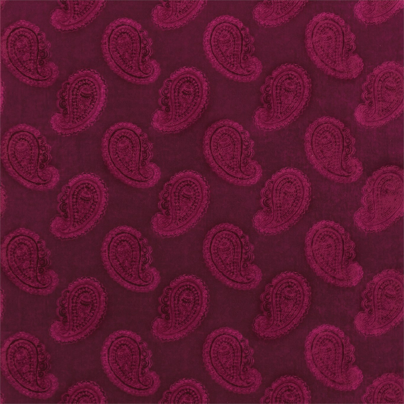 Orissa Velvet Burgundy Fabric by ZOF
