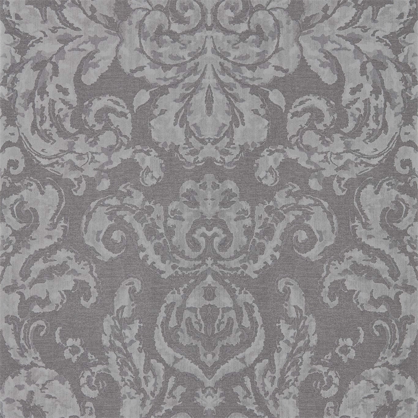 Brocatello Logwood Grey Wallpaper by ZOF