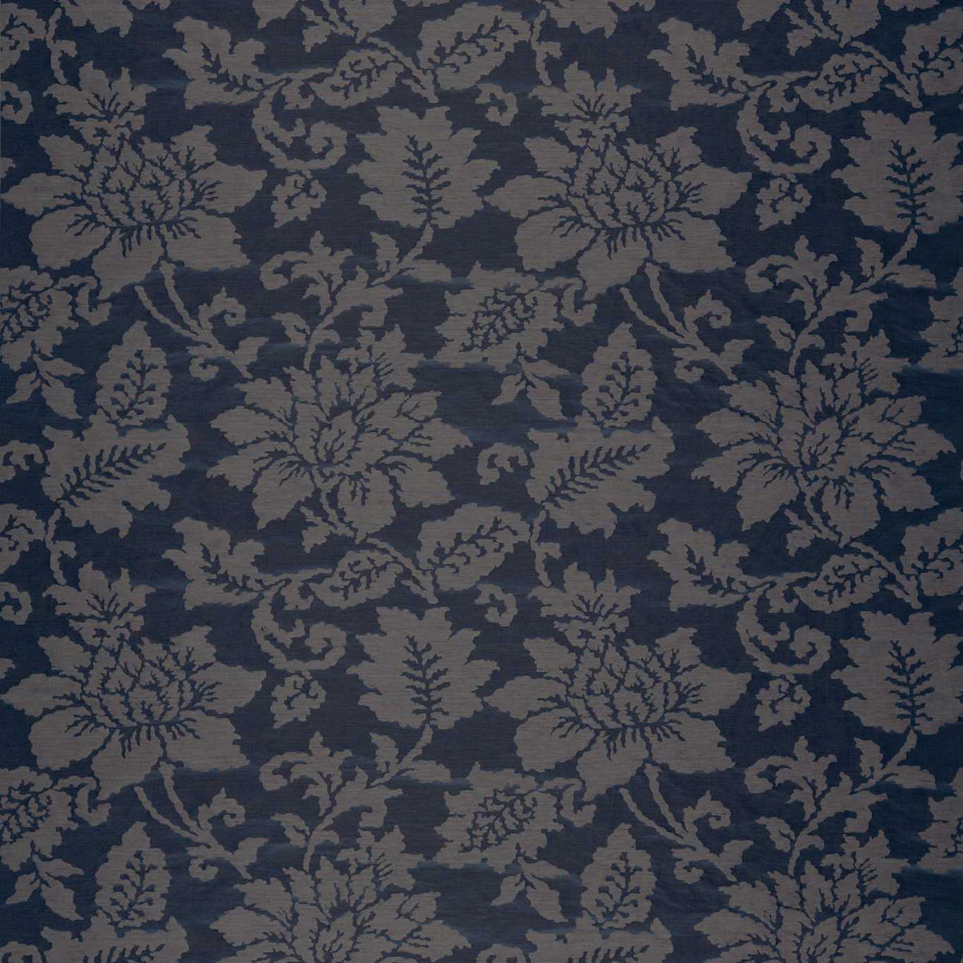 Spitalfields Silk Prussian Blue Fabric by ZOF