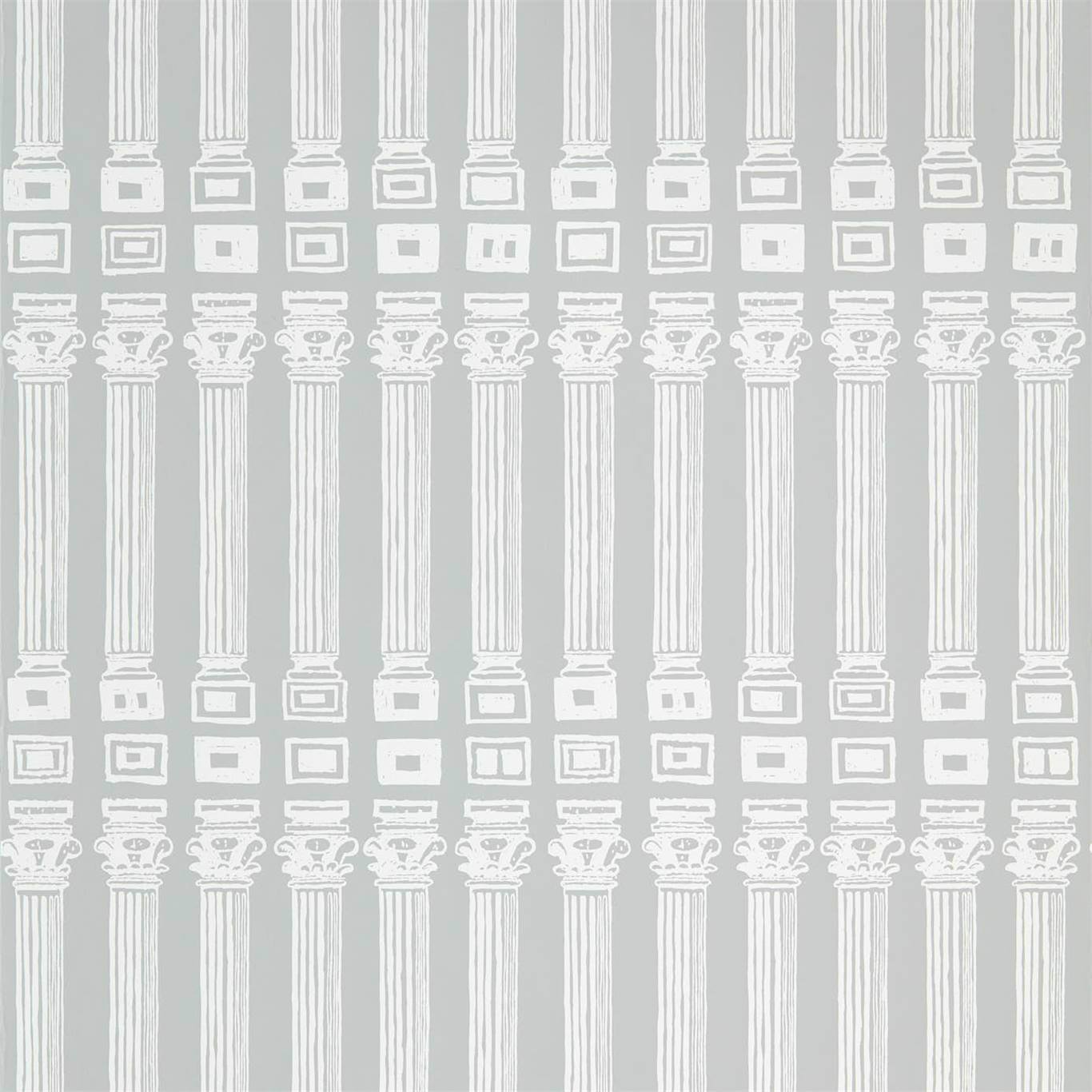 Columns Empire Grey/Architects White Wallpaper by ZOF