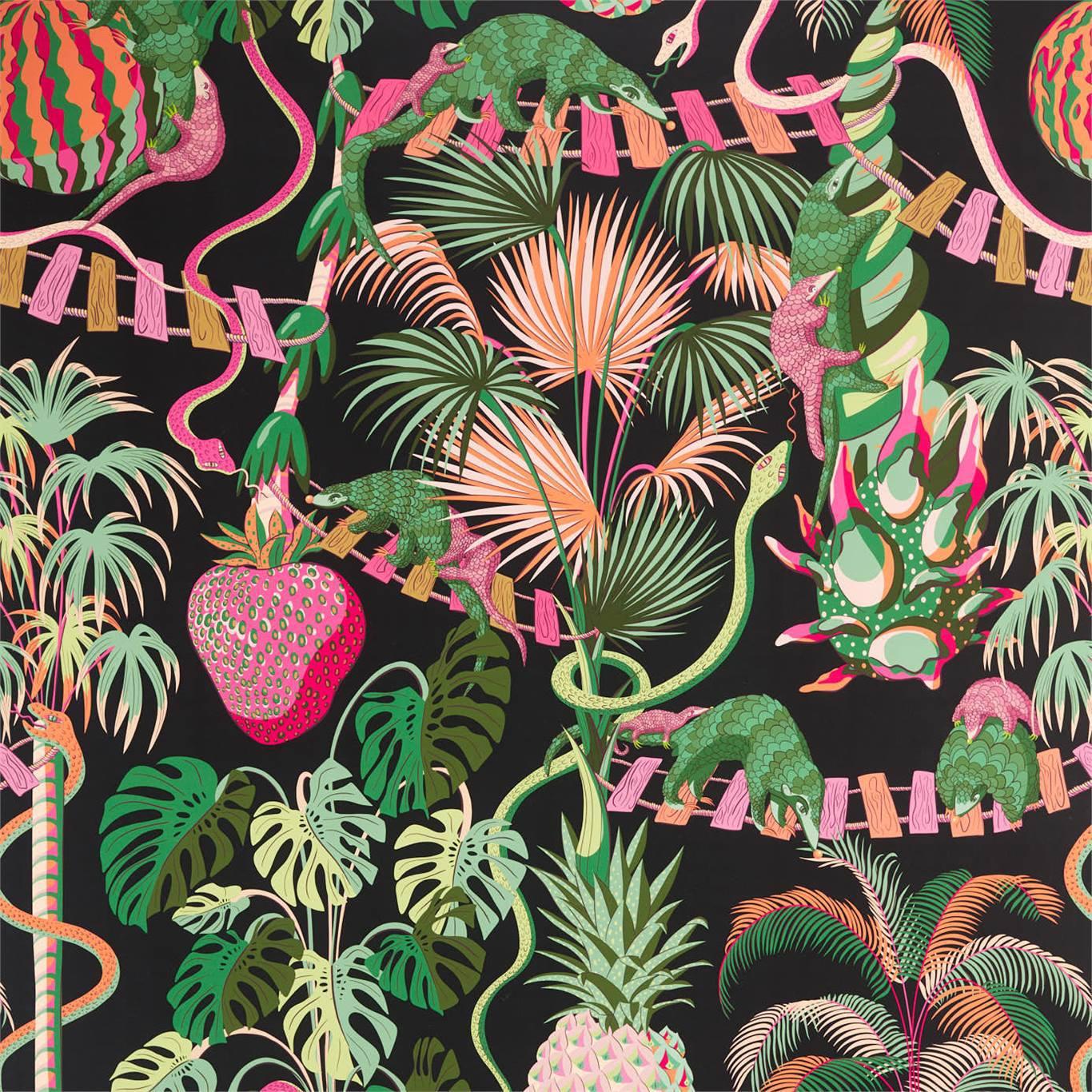 Precarious Pangolins Tropical Wallpaper by ZOF