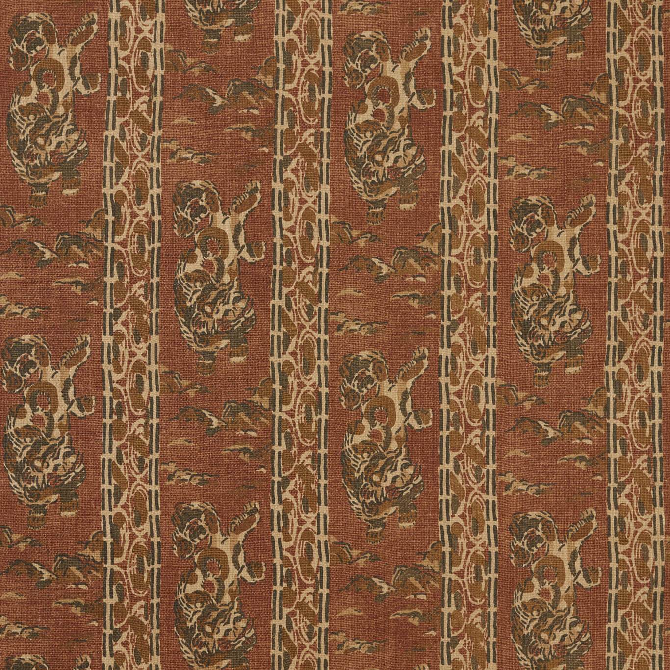 Tibetan Tiger Stripe Russet Fabric by ZOF