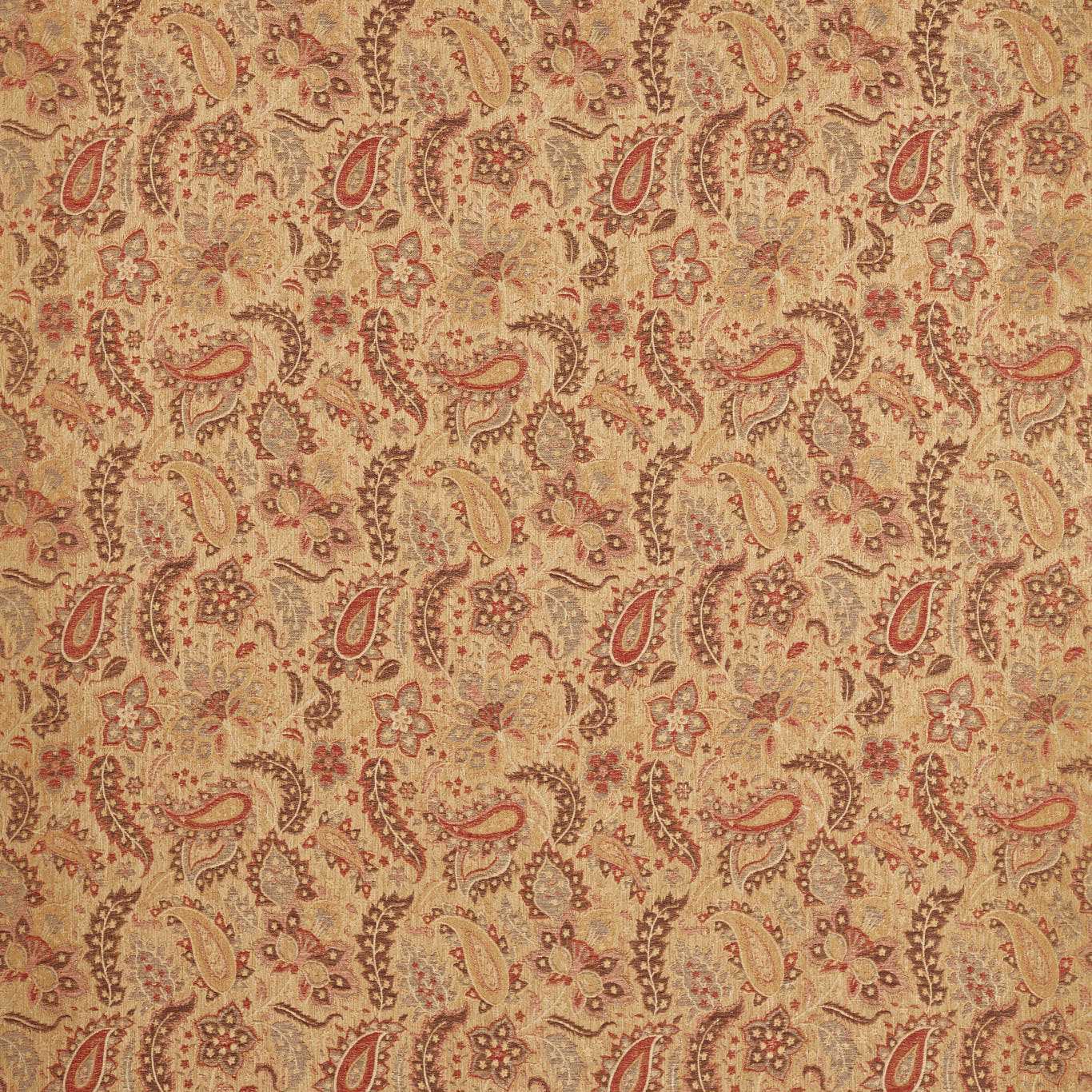 Caserta Paisley Antique Gold Fabric by ZOF