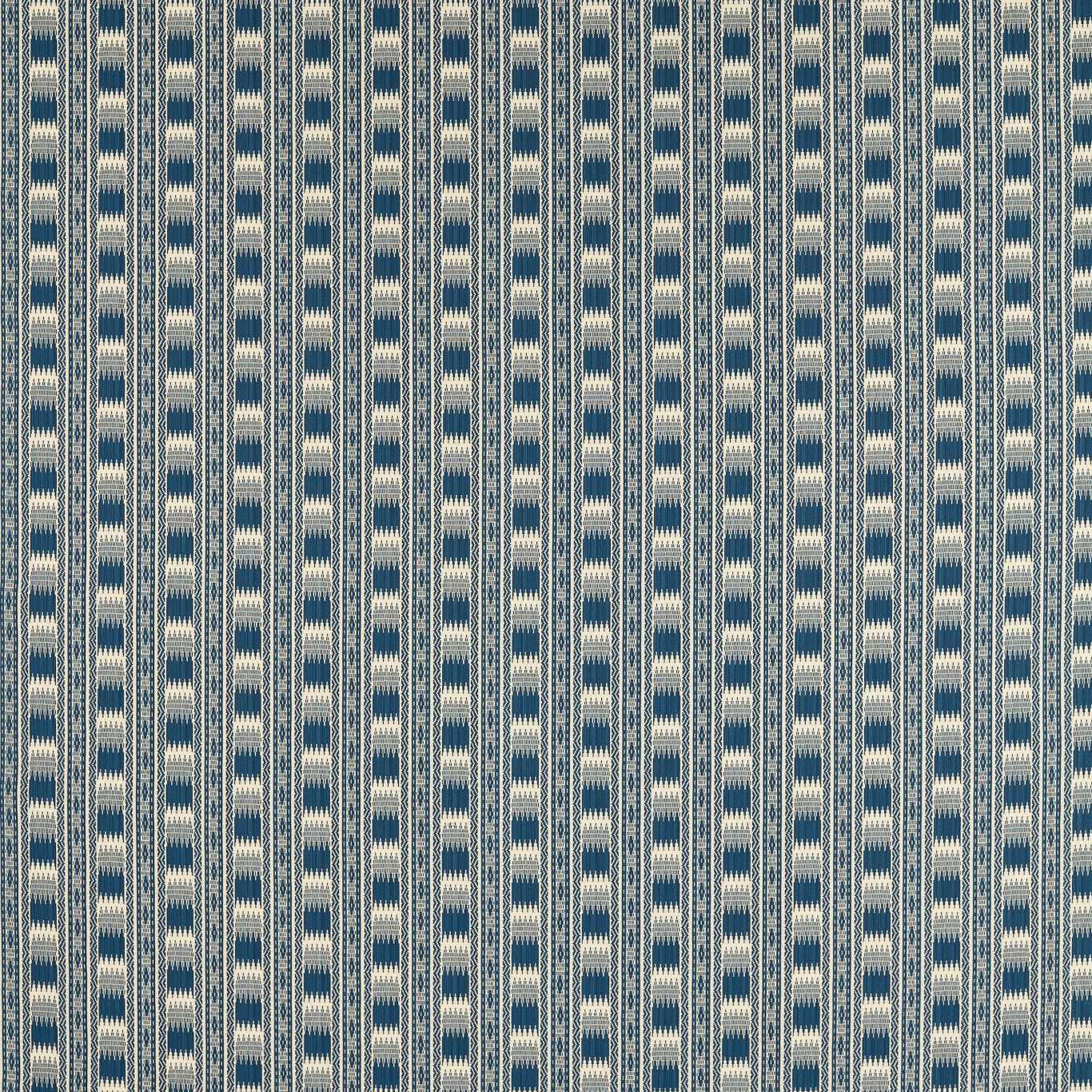 Kasuri Stripe Mazarine Blue Fabric by ZOF