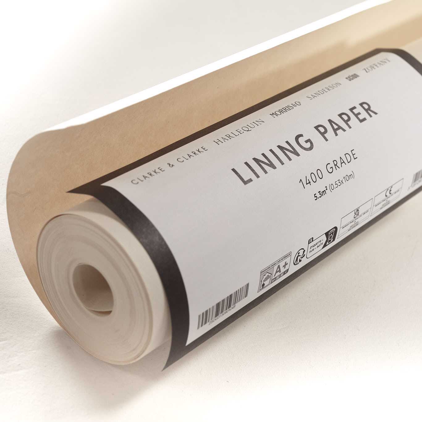 Lining Paper 1400 Grade White Wallpaper by ZOF
