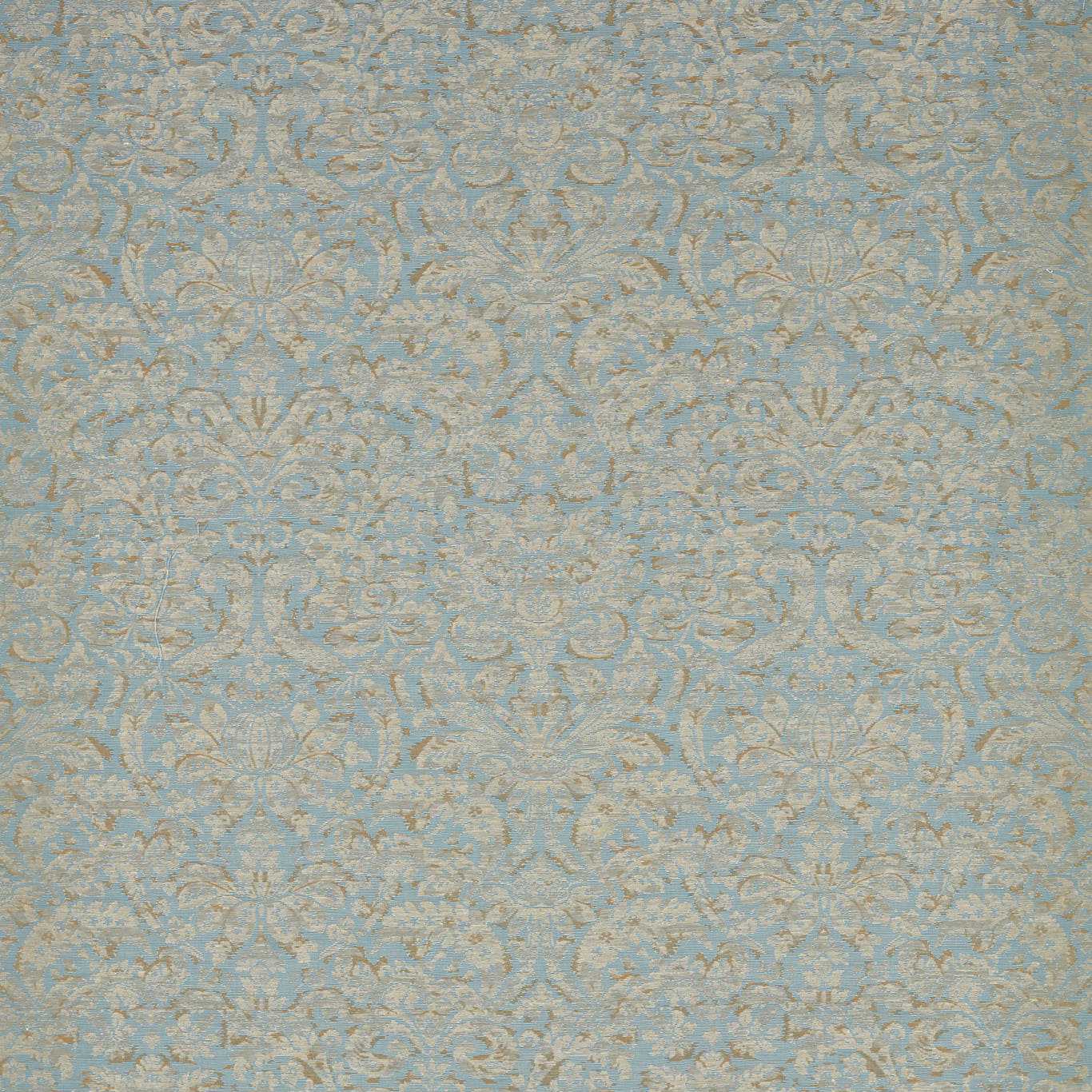 Knole Damask Stockholm Blue Fabric by ZOF