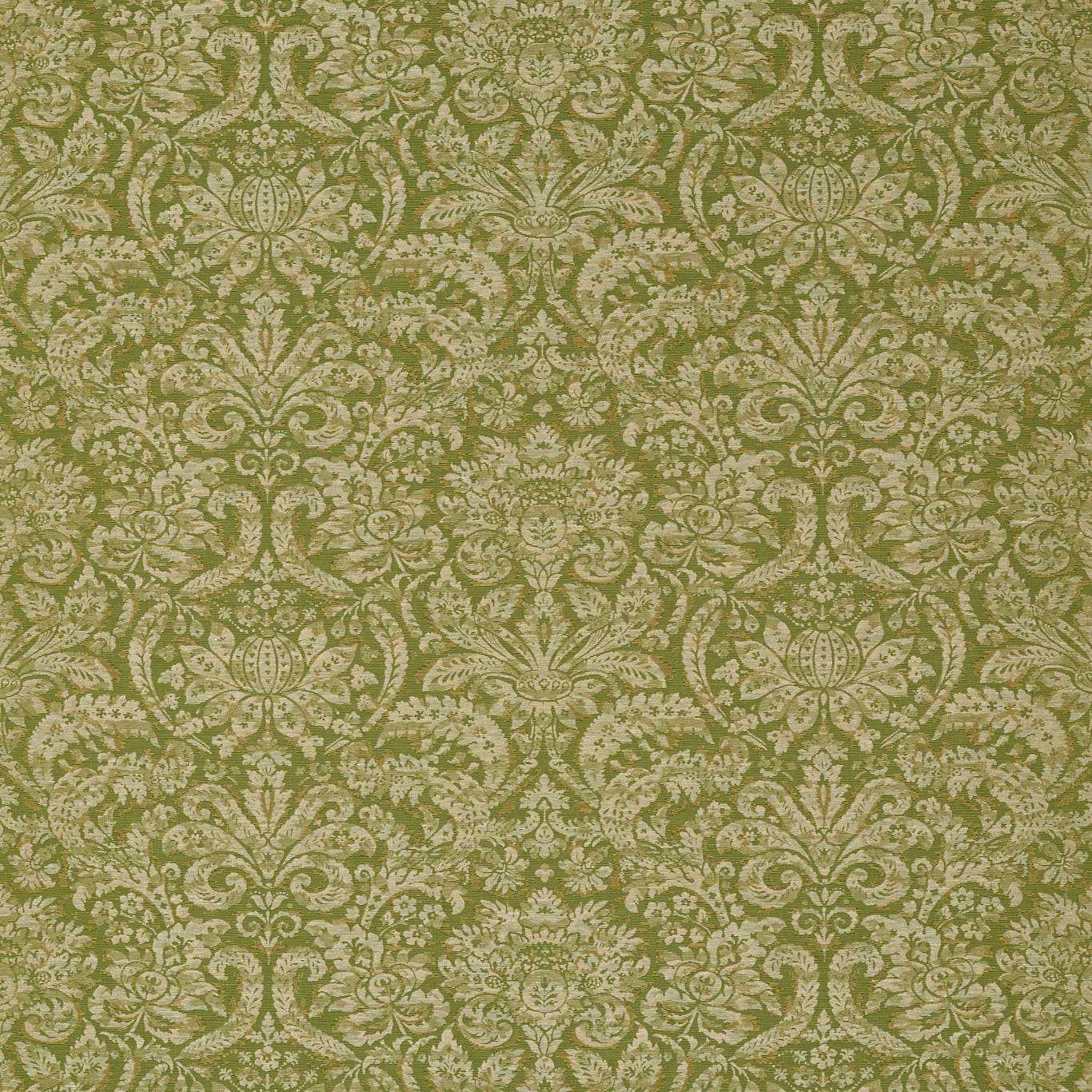 Knole Damask Evergreen Fabric by ZOF
