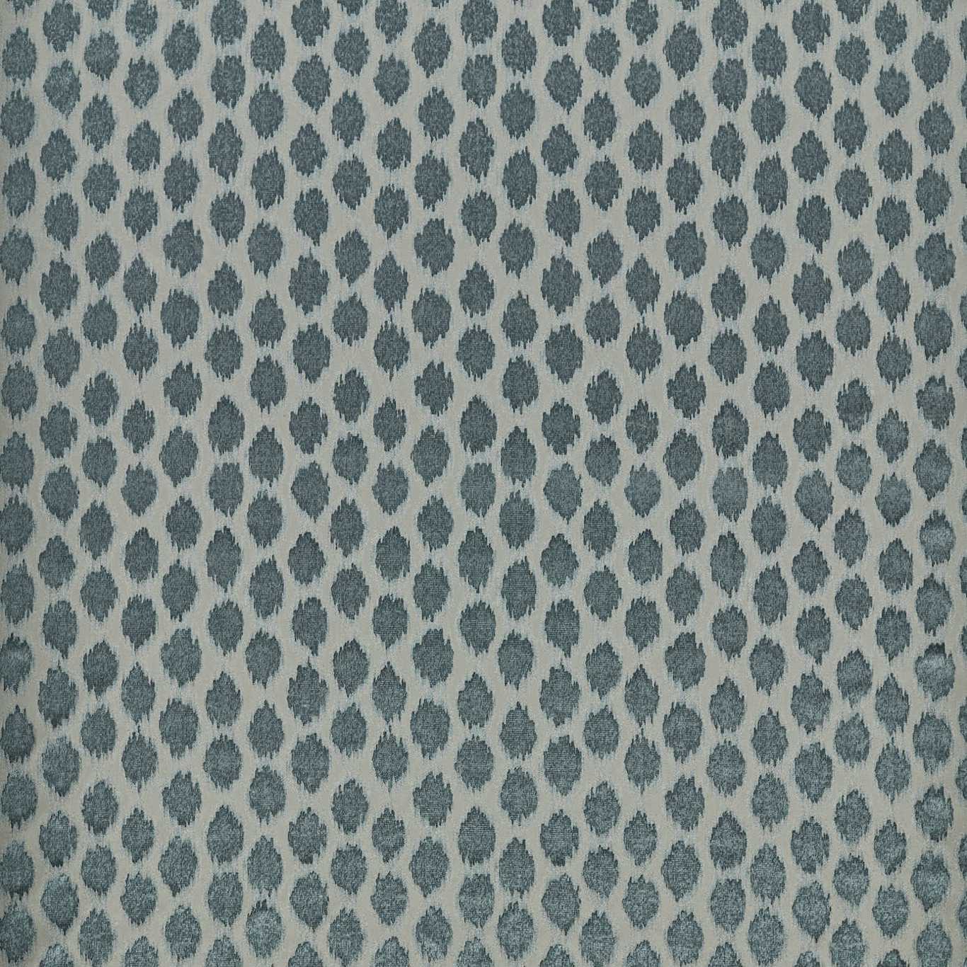 Ikat Spot Blue Stone Fabric by ZOF