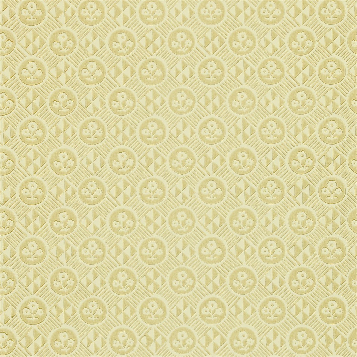 Diamonds & Flowers Gold Wallpaper by ZOF