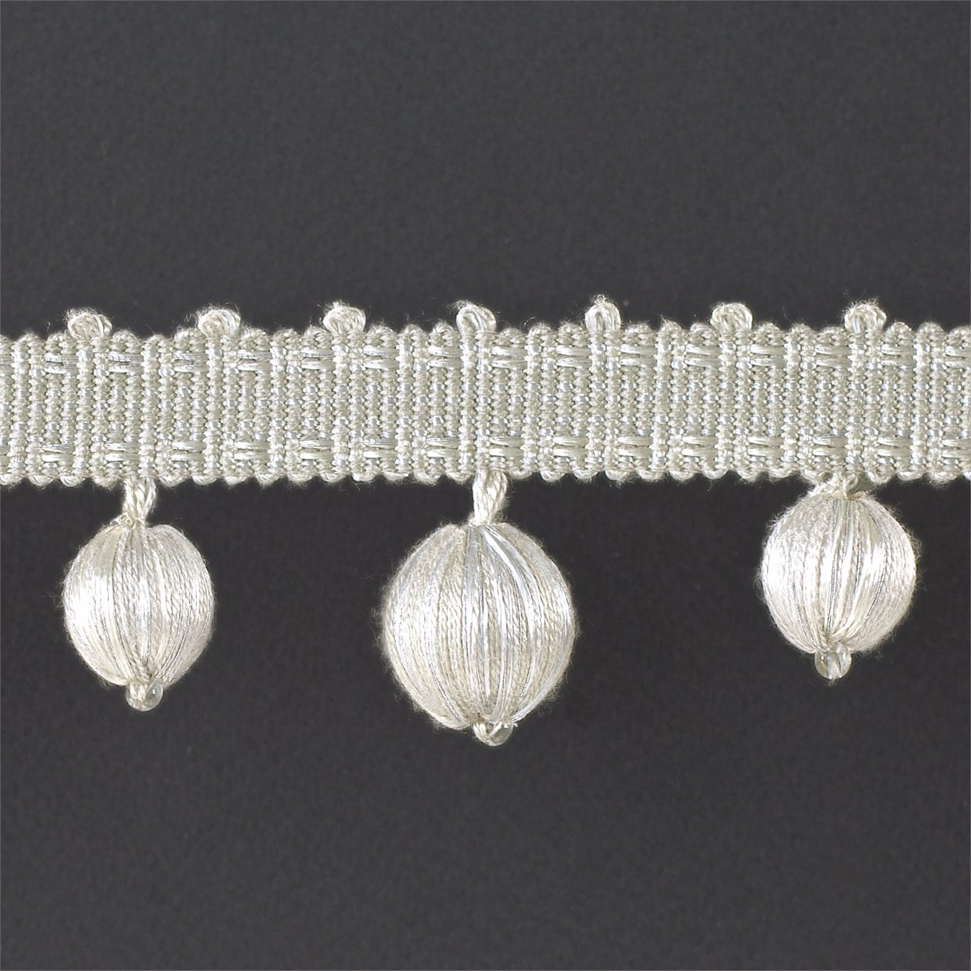 Bobble Fringe Silver Trimmings by ZOF