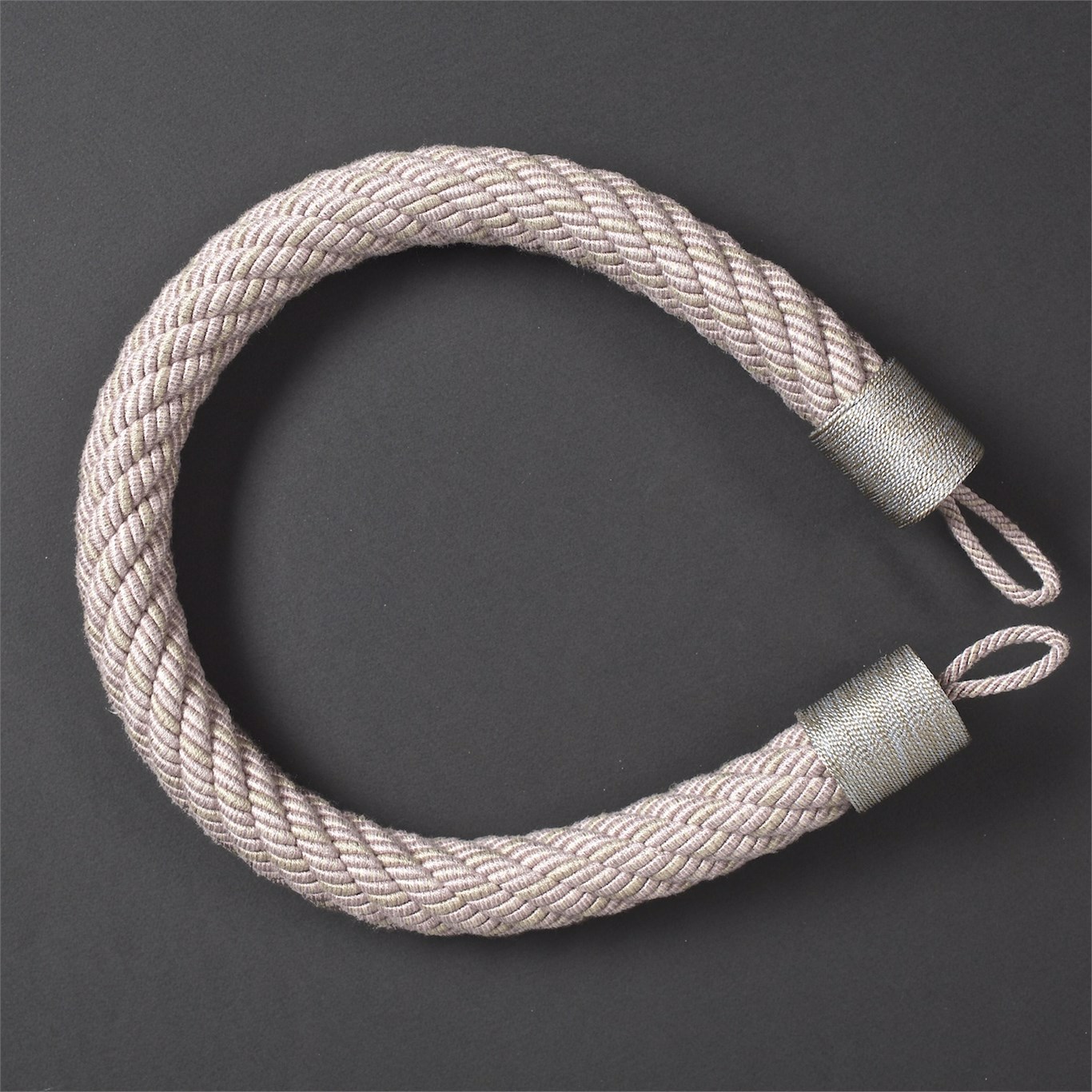 Rope Tie back Rose Quartz Trimmings by ZOF