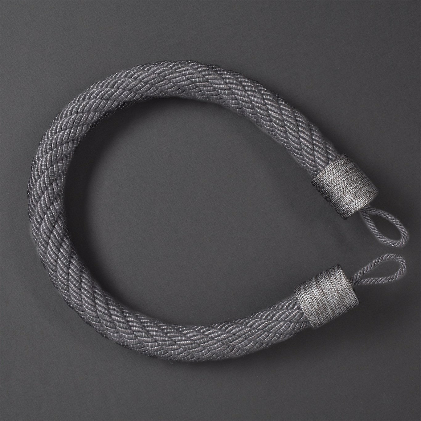 Rope Tie back Anthracite Trimmings by ZOF