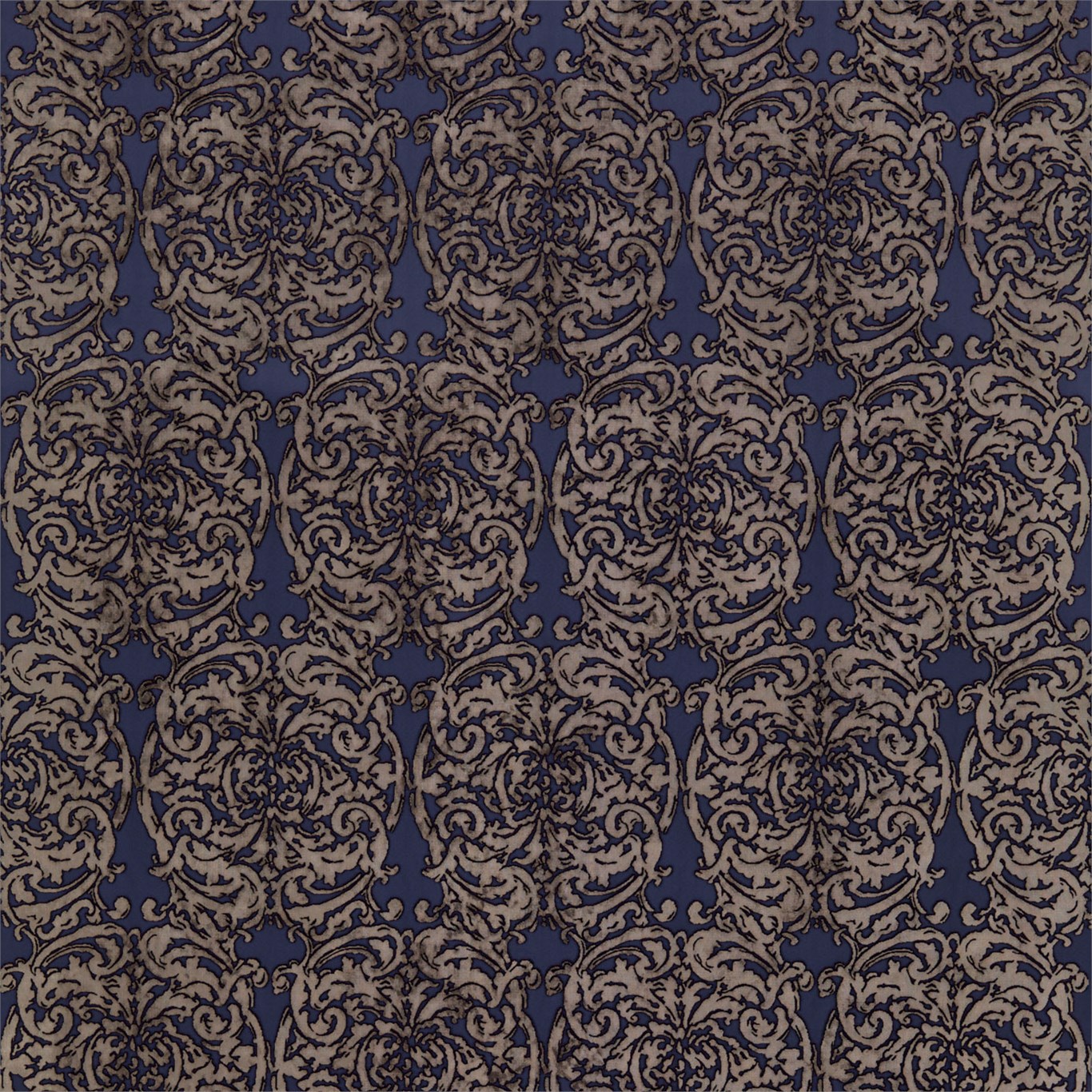 Tespi Indigo/Taupe Fabric by ZOF