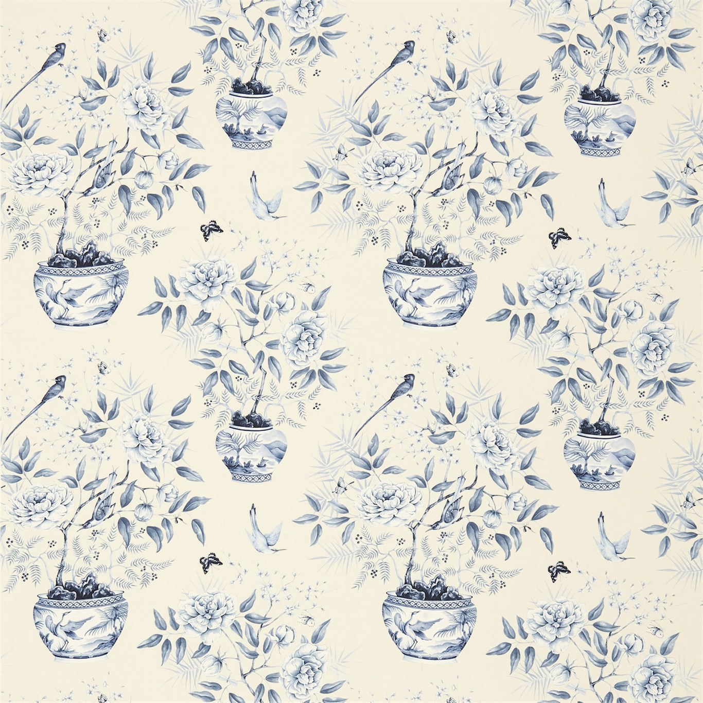 Romey''S Garden Porcelain Fabric by ZOF