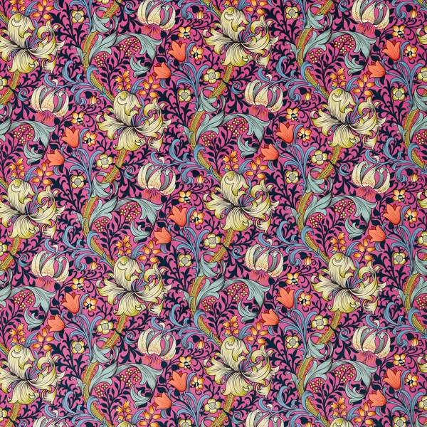 Golden lily Fabric Serotonin Pink Fabric by Archive