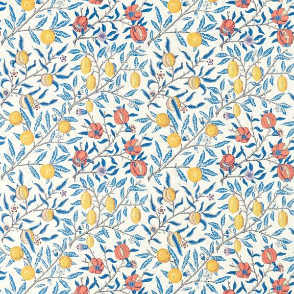 Fruit Fabric Paradise Blue Fabric by Archive