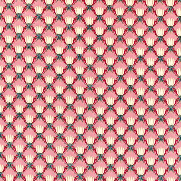 Tulip & Bird Fabric Amaranth & Blush Fabric by Archive