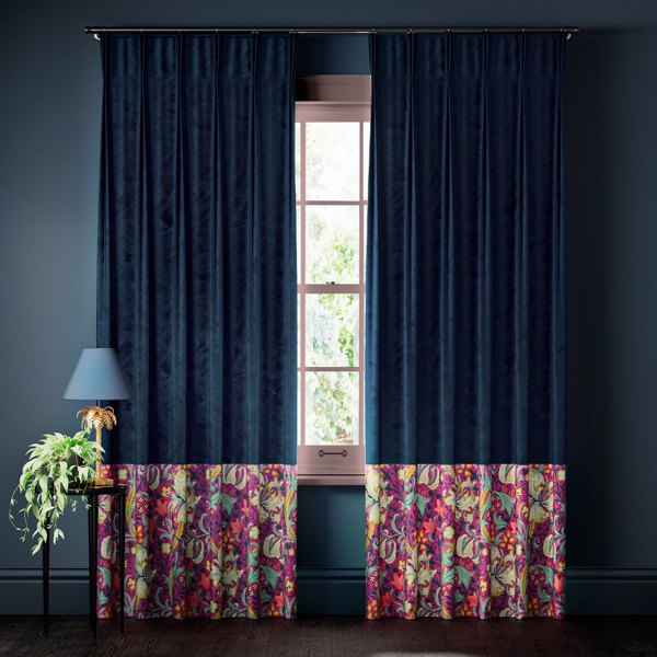 Golden lily Curtains Serotonin Pink Curtains by Archive