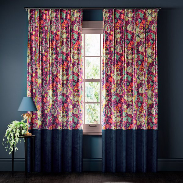 Golden lily Curtains  Serotonin Pink  by Archive