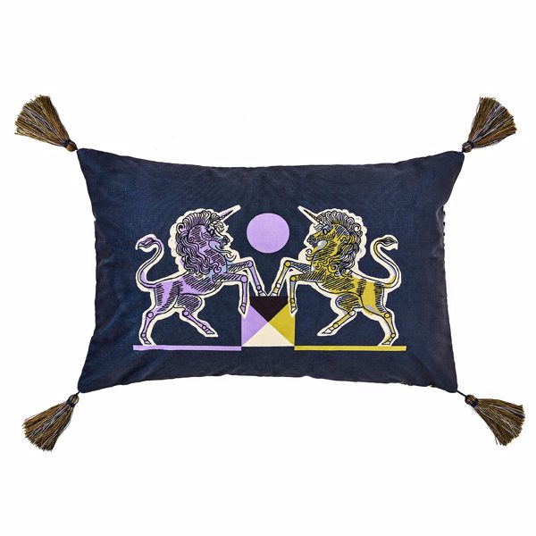 Elixir of Life Cushion  Midnight/Violet/Lime 35x55 by Archive