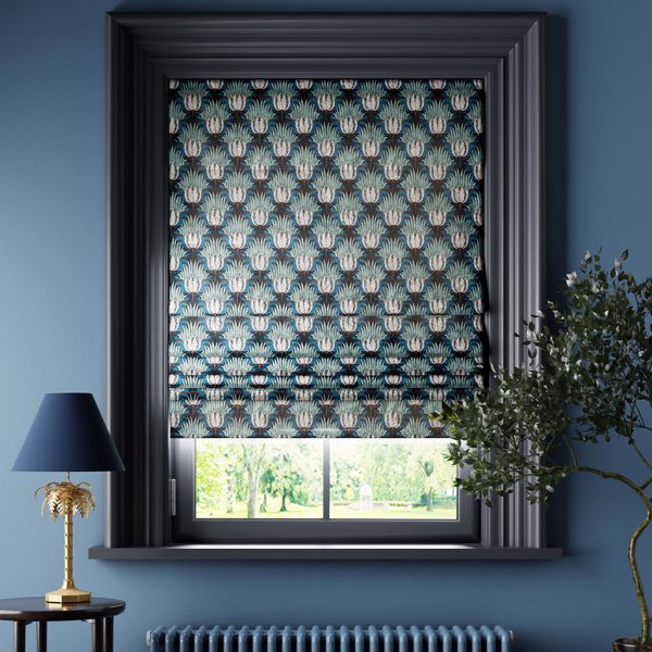 Tulip and Bird Blinds  Opal & Sea Foam  by Archive