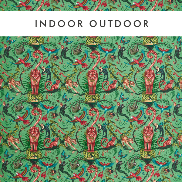 Bosque Dreams Indoor Outdoor Aquamarine Fabric by Clarke & Clarke