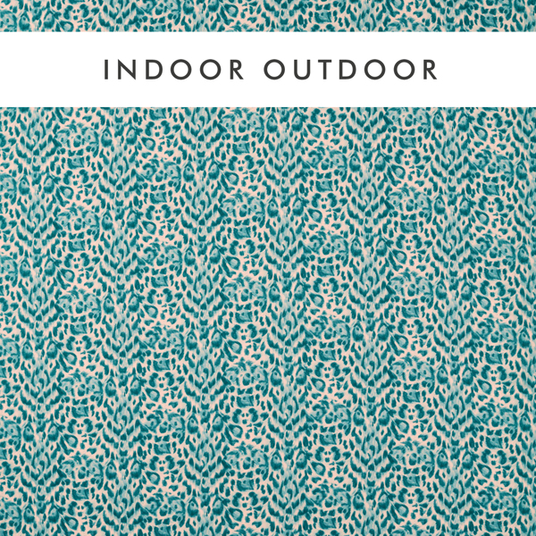 Felis Indoor Outdoor Teal Fabric by Clarke & Clarke
