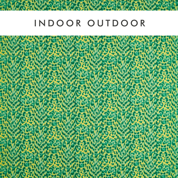 Felis Indoor Outdoor Lime Fabric by Clarke & Clarke