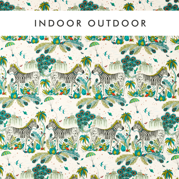 Lost World Indoor Outdoor Green Fabric by Clarke & Clarke
