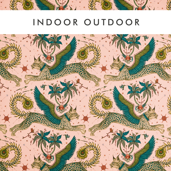 Lynx Indoor Outdoor Pink Fabric by Clarke & Clarke