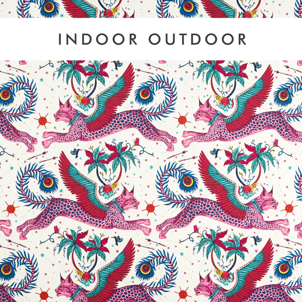 Lynx Indoor Outdoor Magenta Fabric by Clarke & Clarke