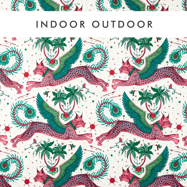 Lynx Indoor Outdoor Green Fabric by Clarke & Clarke