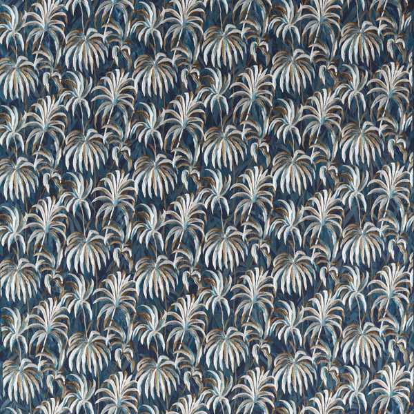 Floresta Embroidery Midnight/antique Fabric by Clarke & Clarke