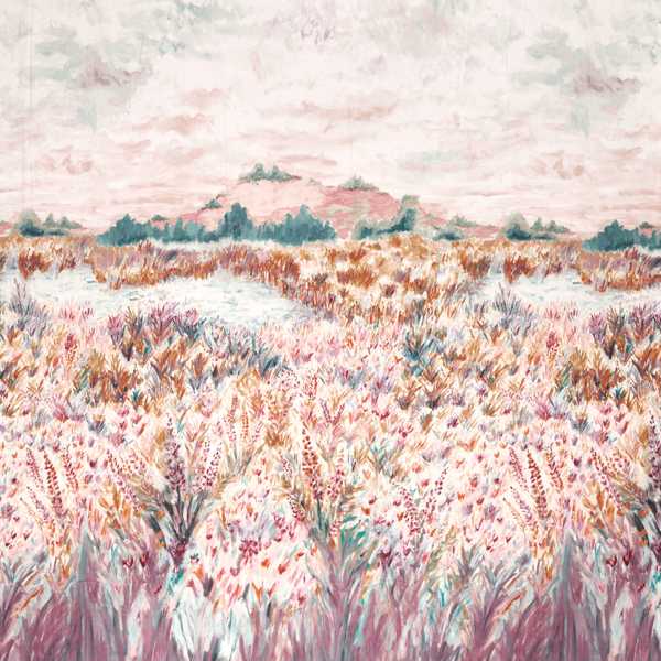 Wildbloom Print Mineral/blush Fabric by Clarke & Clarke