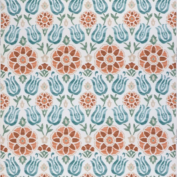 Cassia Spice/Sage Fabric by Clarke & Clarke